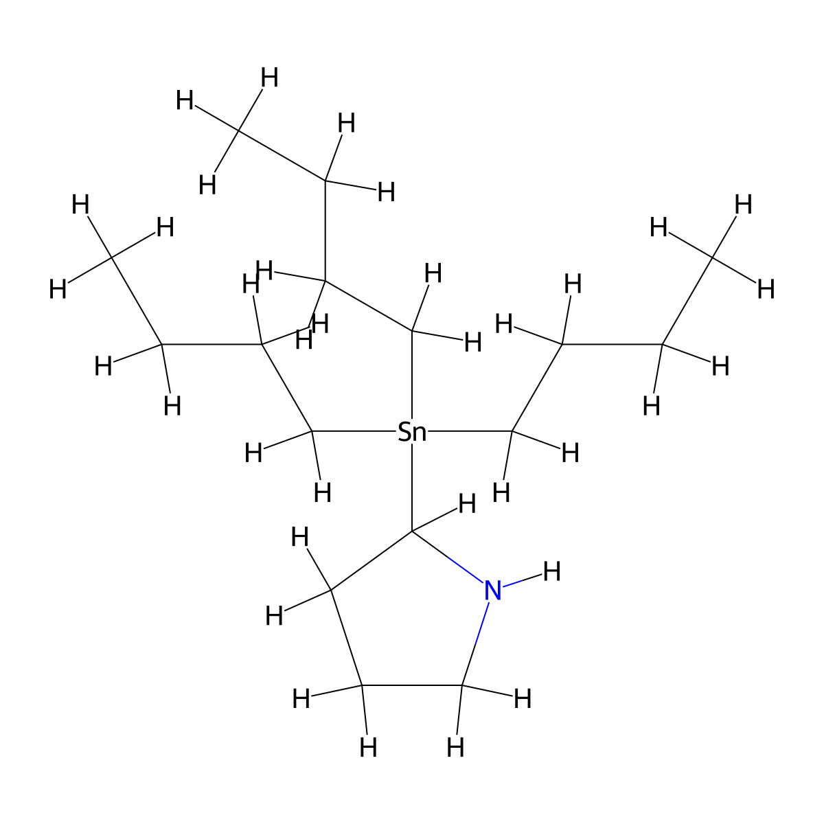 2-(Tributylstannyl)pyrrolidine molecular structure, CAS 664323-16-4