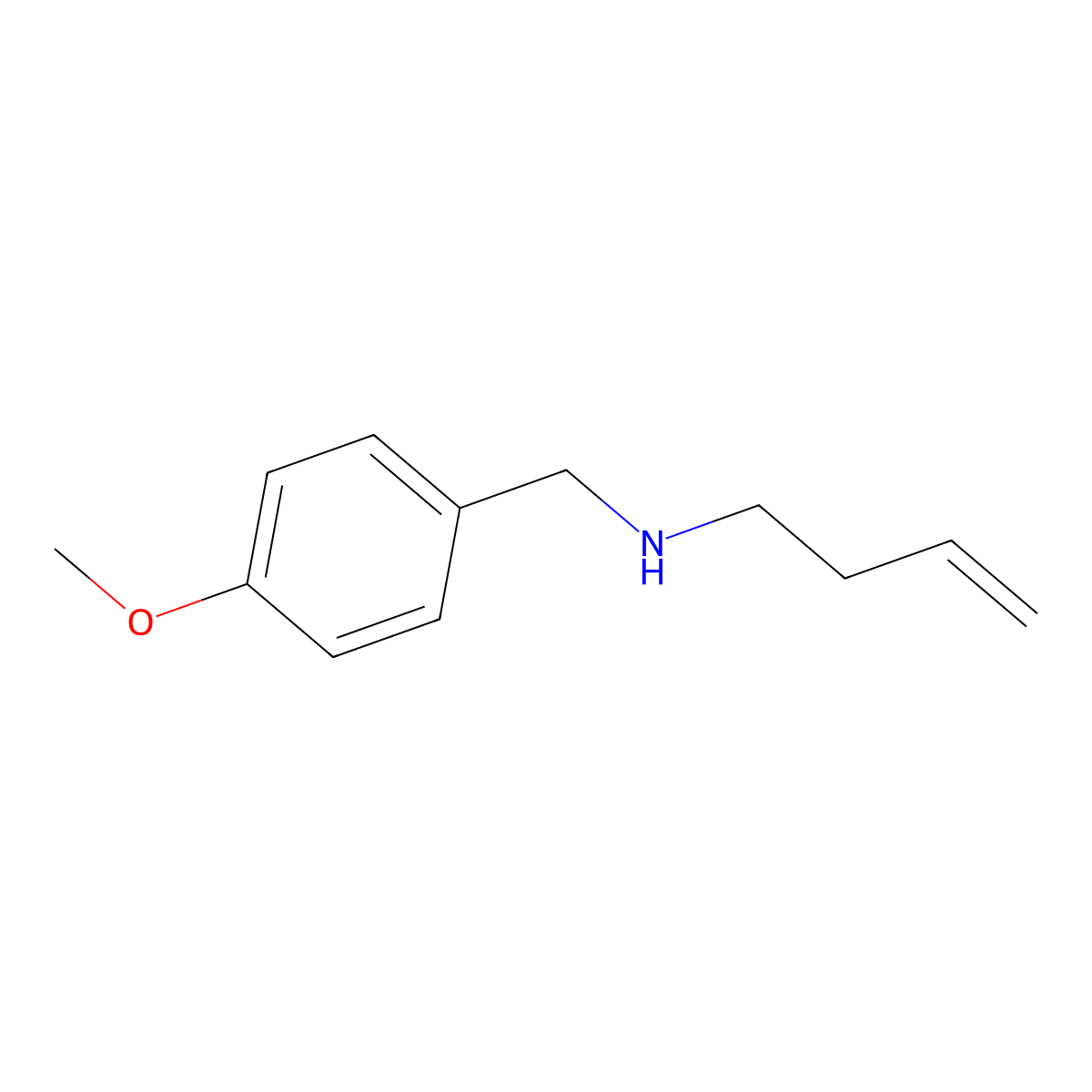 N-(4-methoxybenzyl)but-3-ene-1-amine molecular structure, CAS 664342-18-1