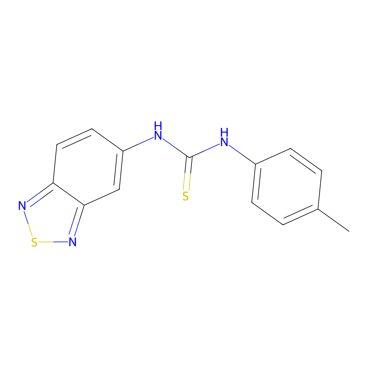 1-(2,1,3-Benzothiadiazol-5-yl)-3-(4-methylphenyl)thiourea molecular structure, CAS 664350-38-3