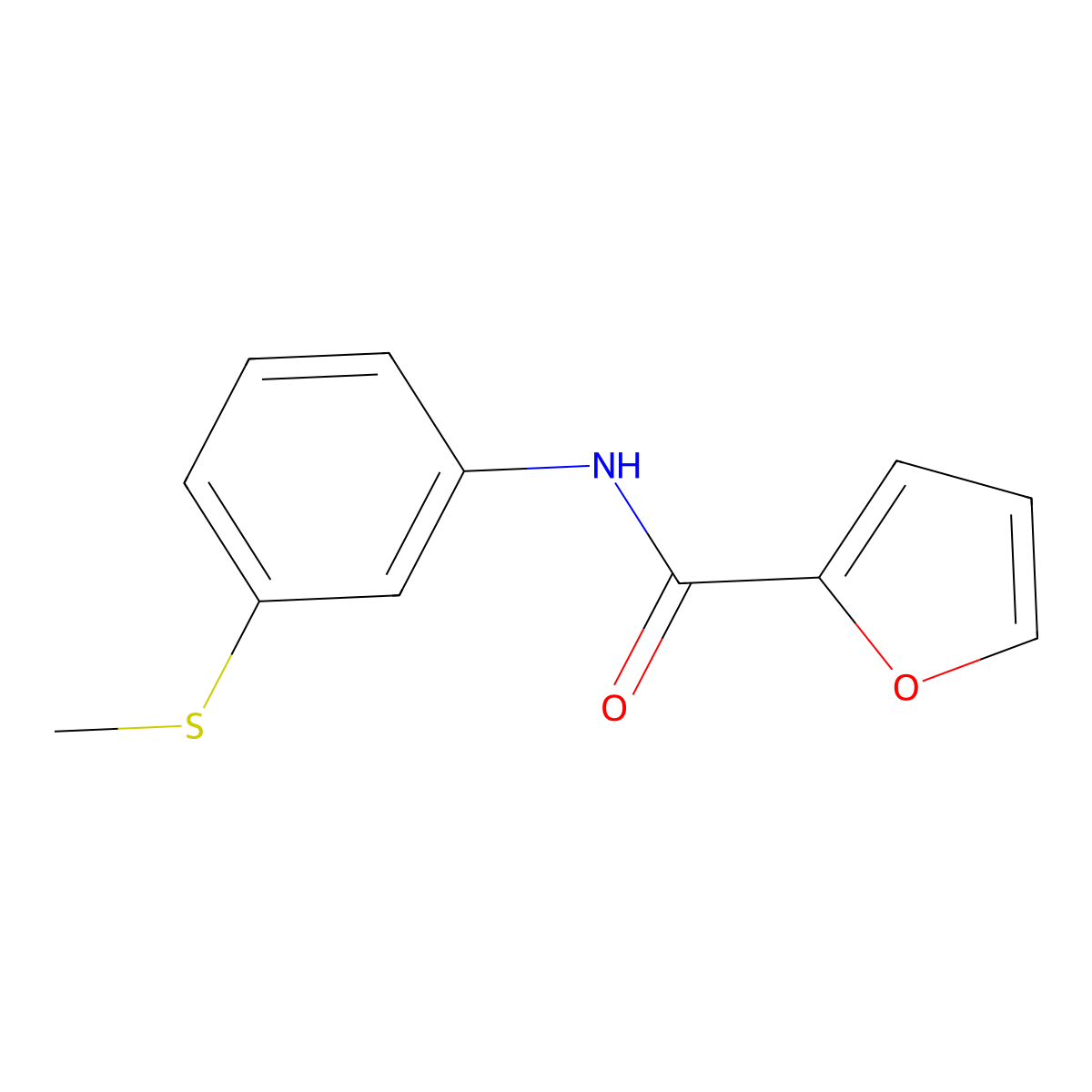 N-(3-(Methylthio)phenyl)furan-2-carboxamide molecular structure, CAS 664350-53-2