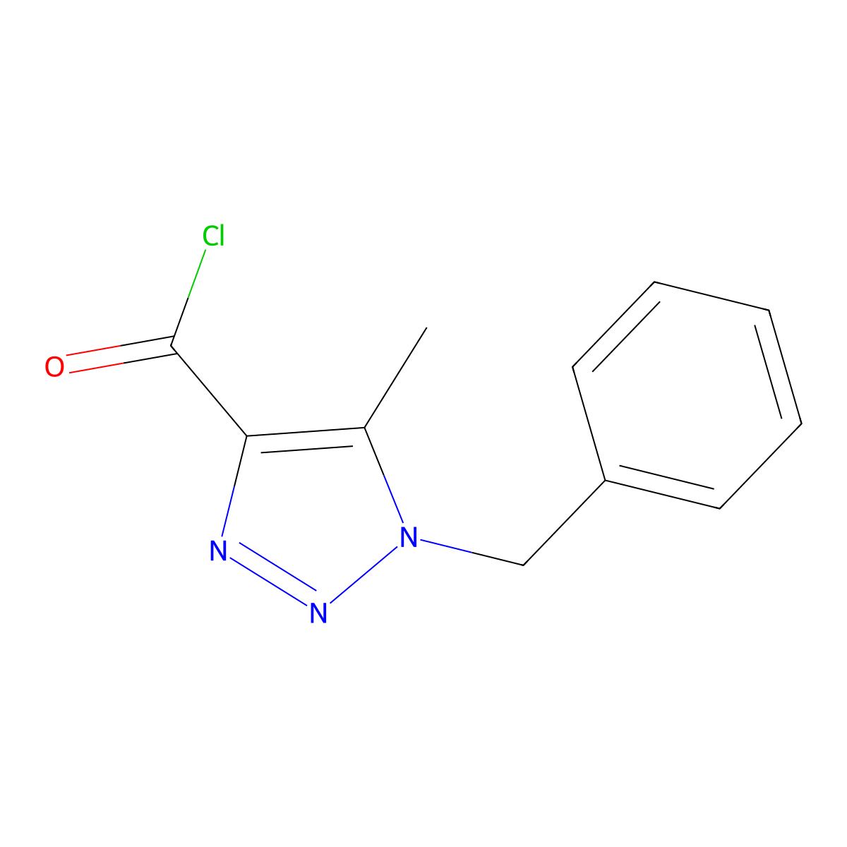 1-benzyl-5-methyl-1H-1,2,3-triazole-4-carbonyl chloride molecular structure, CAS 664351-09-1