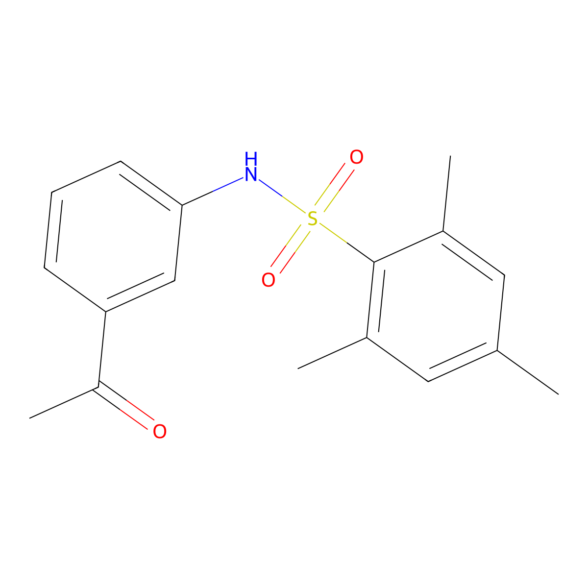 N-(3-acetylphenyl)-2,4,6-trimethylbenzenesulfonamide molecular structure, CAS 664360-43-4