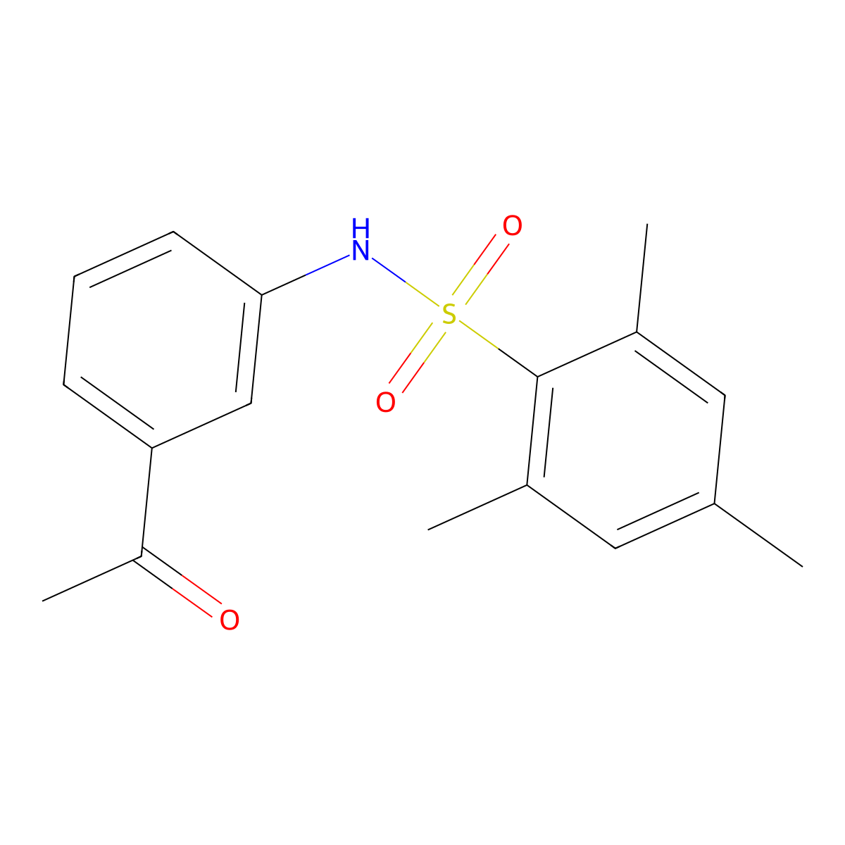 N-(3-acetylphenyl)-2,4,6-trimethylbenzenesulfonamide molecular structure, CAS 664360-43-4