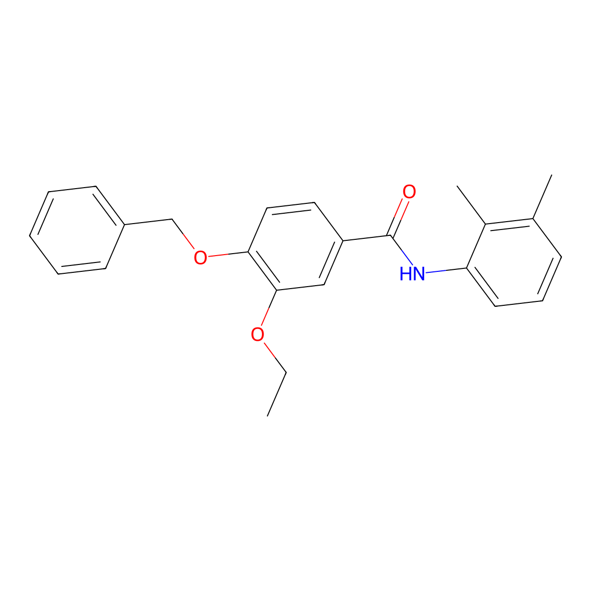4-(benzyloxy)-N-(2,3-dimethylphenyl)-3-ethoxybenzamide molecular structure, CAS 664360-46-7