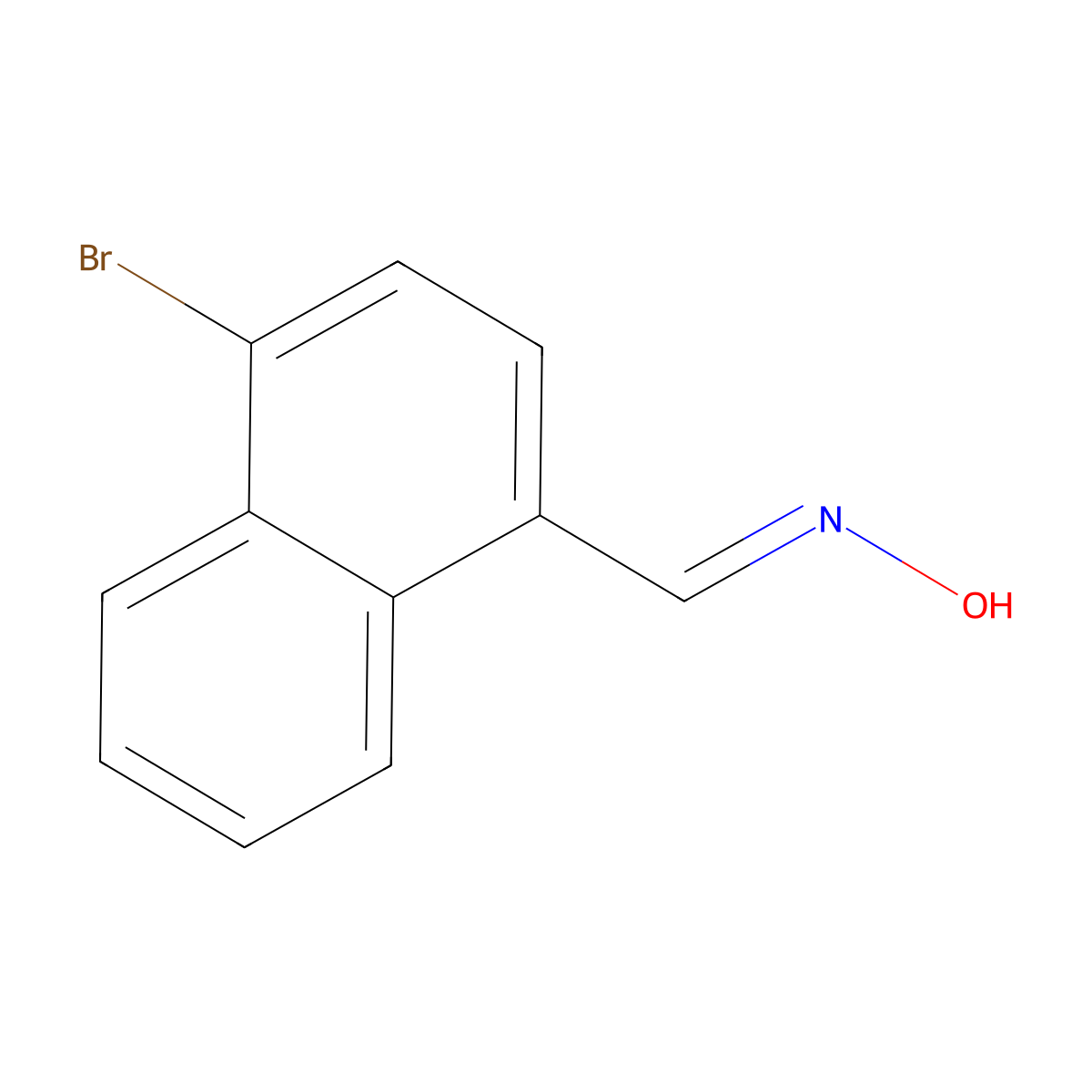 1-Naphthalenecarboxaldehyde, 4-bromo-, oxime molecular structure, CAS 664364-16-3