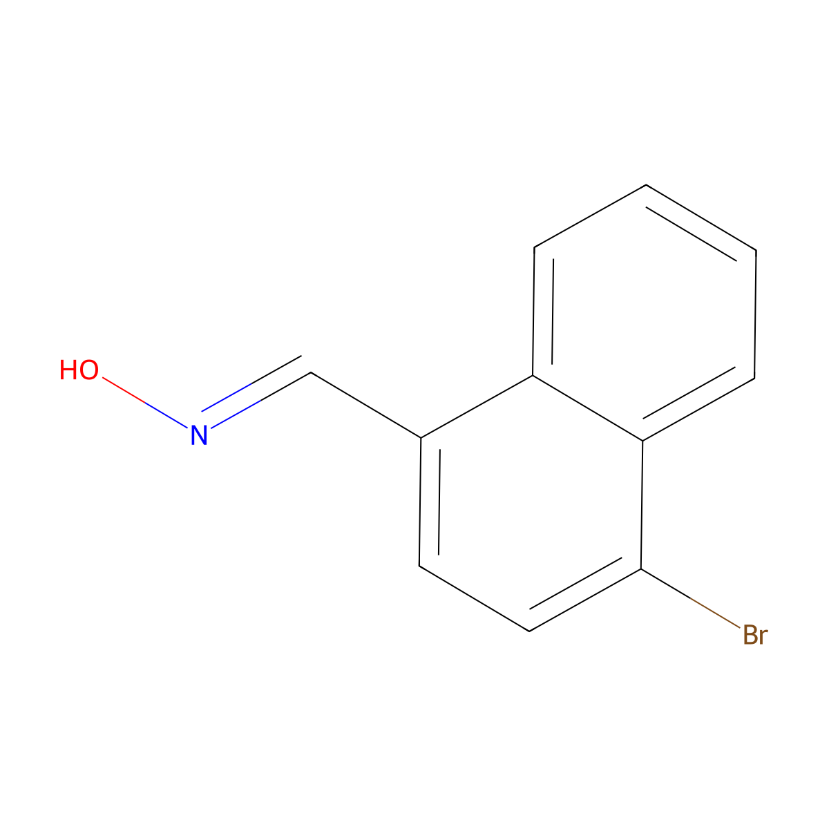 1-Naphthalenecarboxaldehyde, 4-bromo-, oxime molecular structure, CAS 664364-16-3