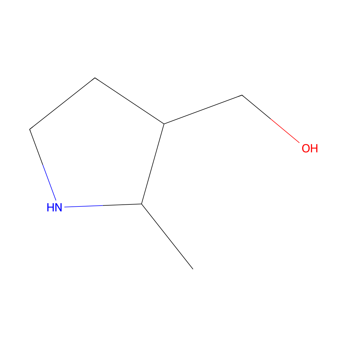 [(2S,3S)-2-methylpyrrolidin-3-yl]methanol molecular structure, CAS 664364-19-6