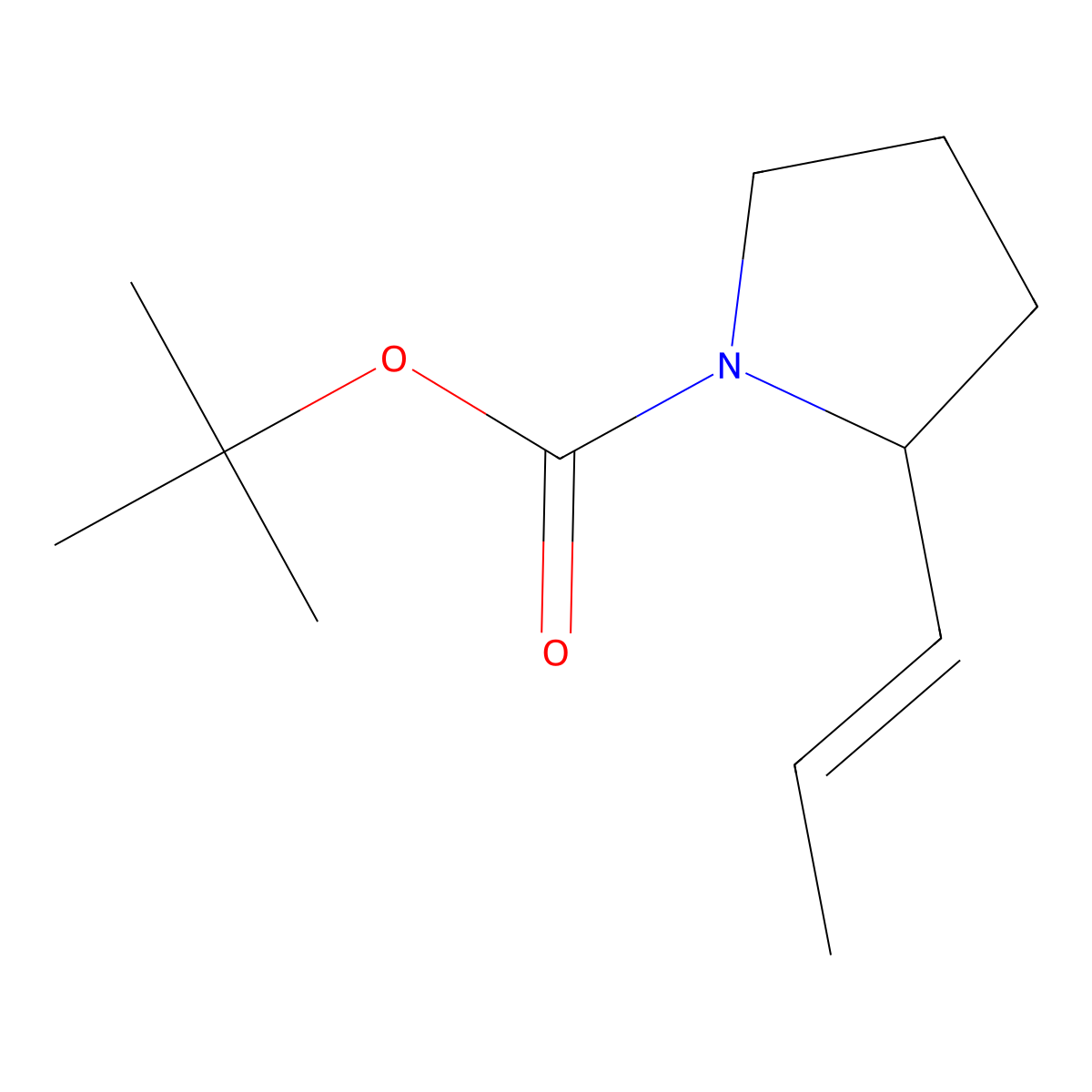 Tert-butyl 2-prop-1-enylpyrrolidine-1-carboxylate molecular structure, CAS 664364-30-1