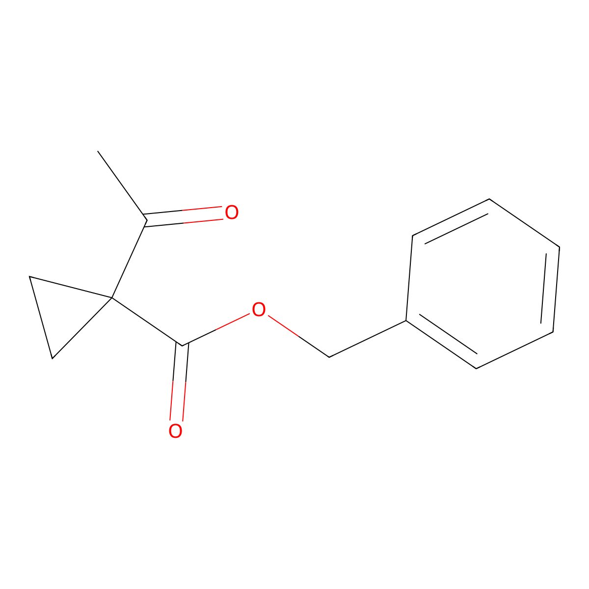 Benzyl 1-acetylcyclopropane-1-carboxylate molecular structure, CAS 664364-37-8