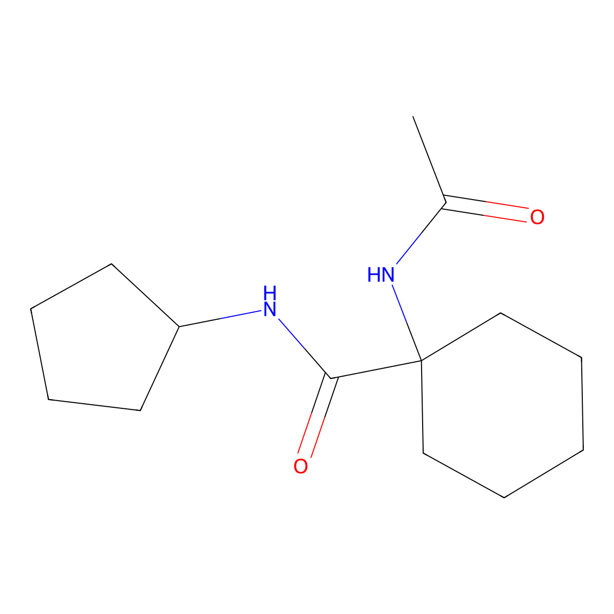 1-Acetamido-N-cyclopentylcyclohexanecarboxamide molecular structure, CAS 664371-63-5