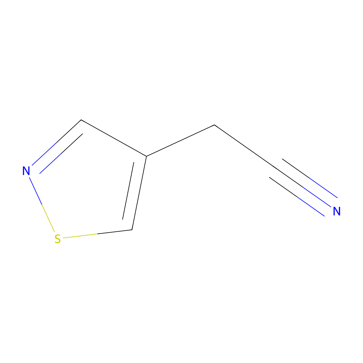 2-(1,2-Thiazol-4-yl)acetonitrile molecular structure, CAS 66438-67-3