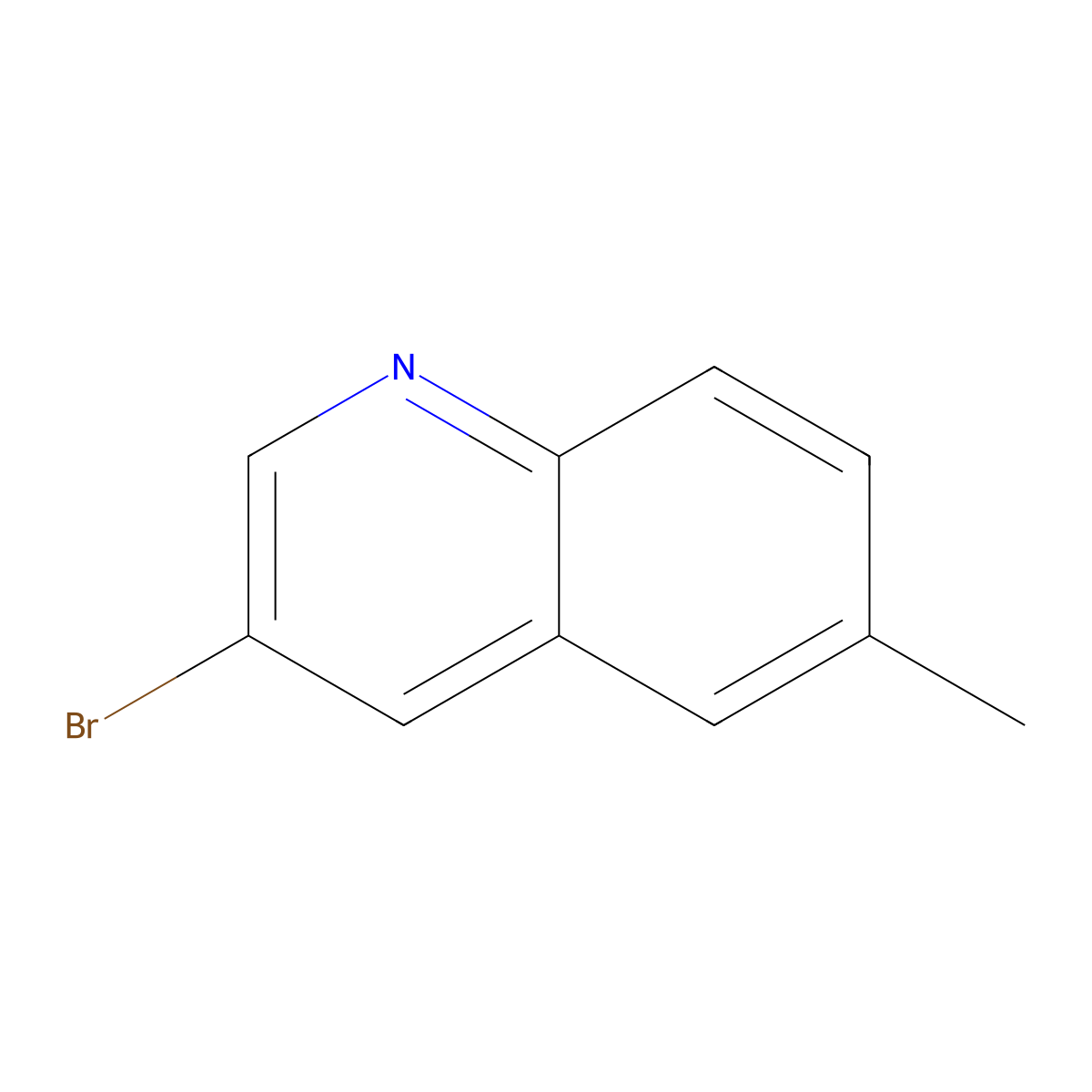 3-Bromo-6-methylquinoline molecular structure, CAS 66438-78-6