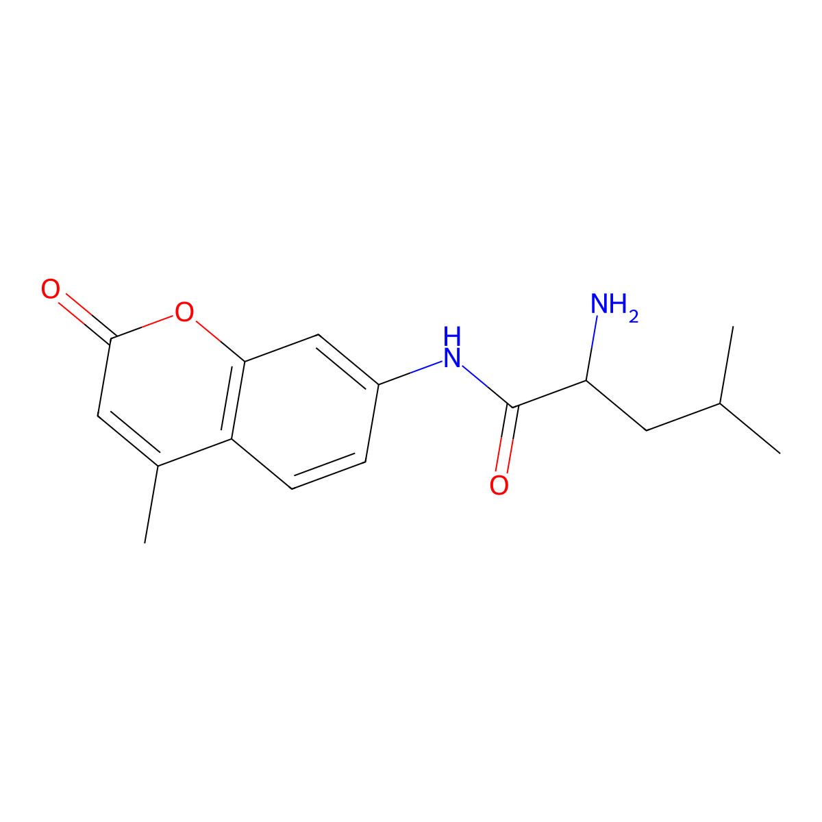 L-Leucine-7-amido-4-methylcoumarin molecular structure, CAS 66447-31-2