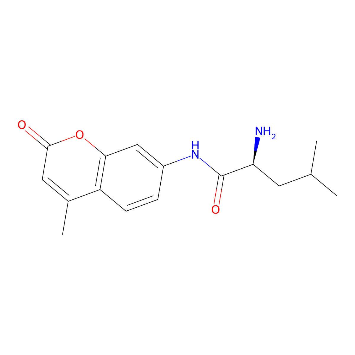 L-Leucine-7-amido-4-methylcoumarin molecular structure, CAS 66447-31-2