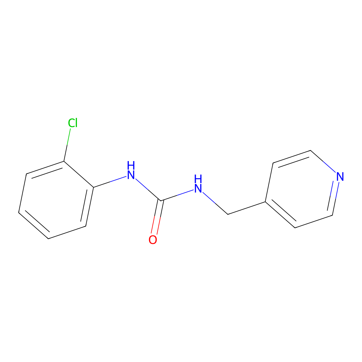 1-(2-Chlorophenyl)-3-(pyridin-4-ylmethyl)urea molecular structure, CAS 66448-42-8
