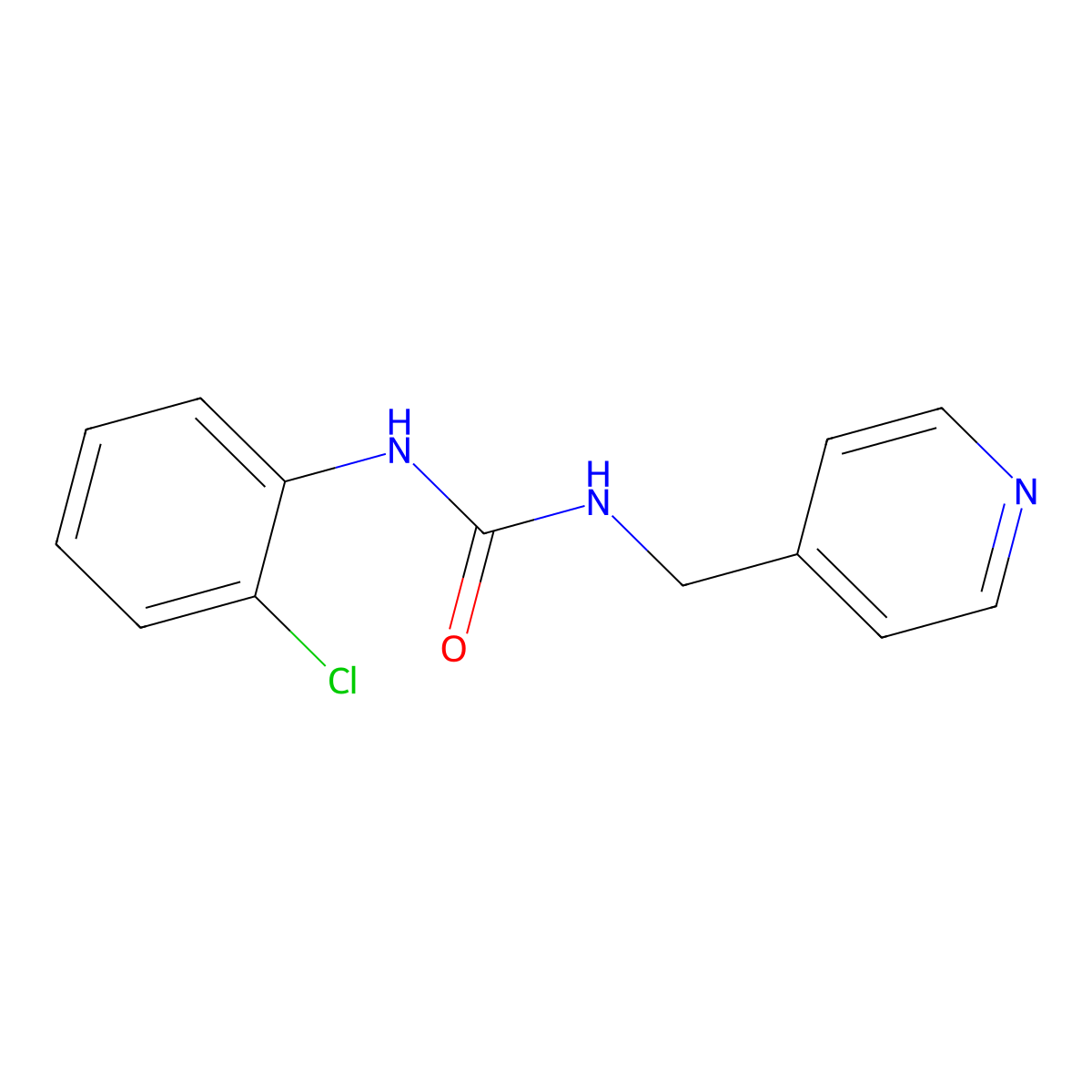 1-(2-Chlorophenyl)-3-(pyridin-4-ylmethyl)urea molecular structure, CAS 66448-42-8