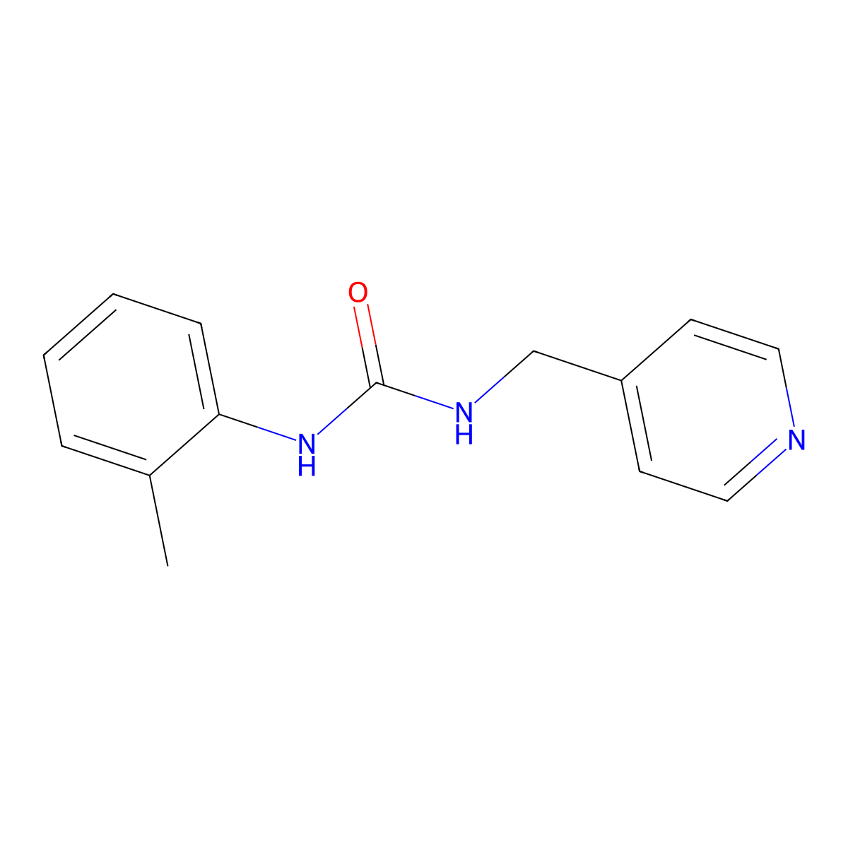 1-(2-Methylphenyl)-3-(pyridin-4-ylmethyl)urea molecular structure, CAS 66448-43-9