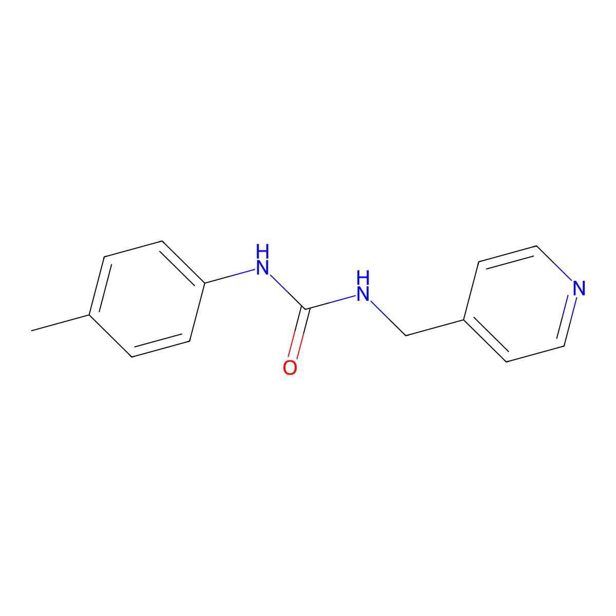 1-(4-Methylphenyl)-3-(pyridin-4-ylmethyl)urea molecular structure, CAS 66448-45-1