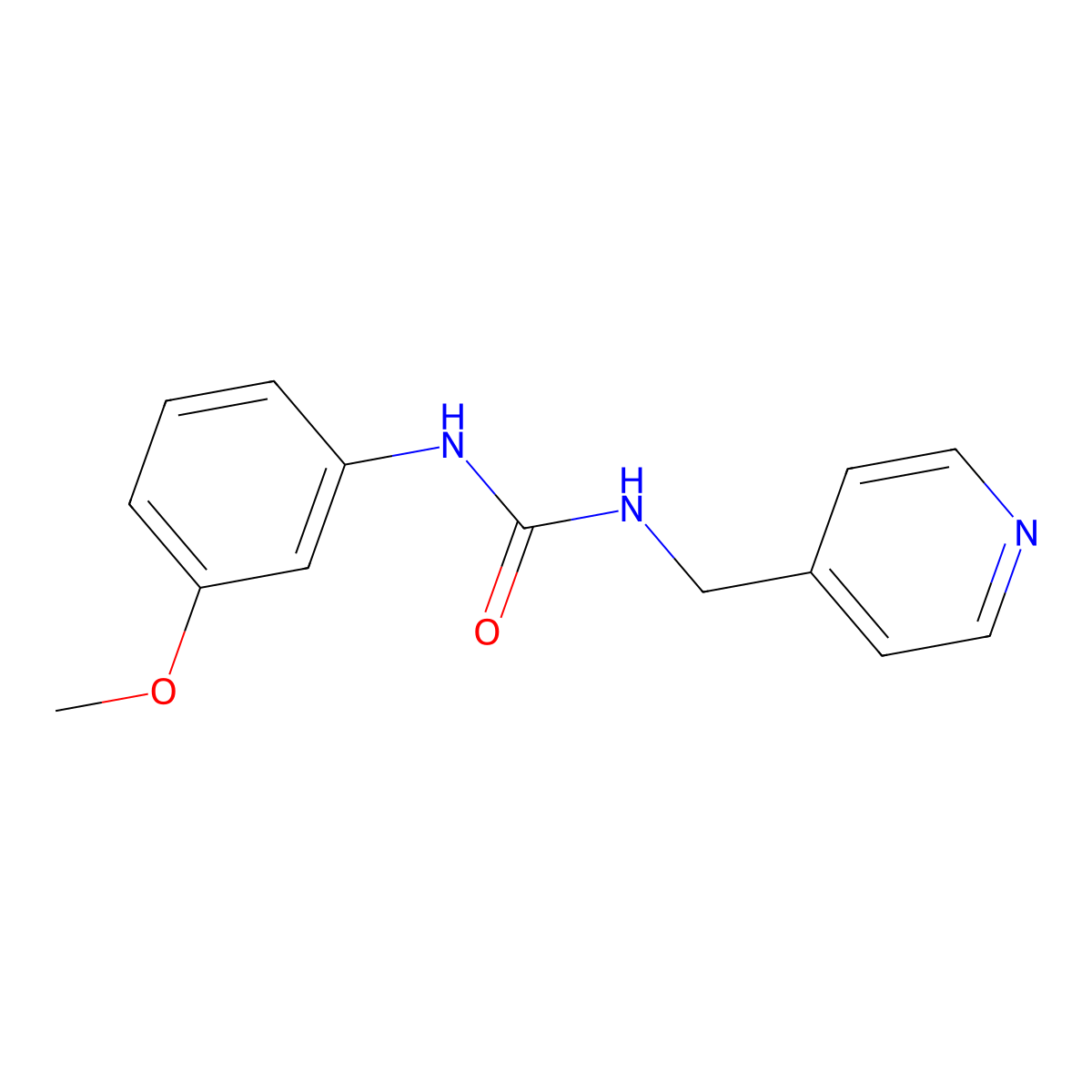 1-(3-Methoxyphenyl)-3-(pyridin-4-ylmethyl)urea molecular structure, CAS 66448-48-4