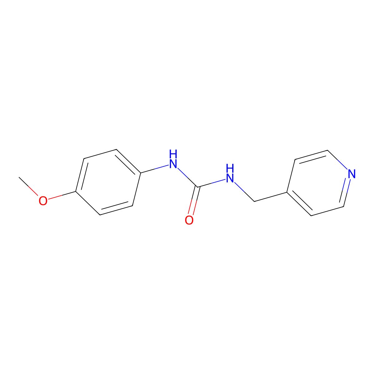N-(4-methoxyphenyl)-N'-(4-pyridinylmethyl)urea molecular structure, CAS 66448-49-5