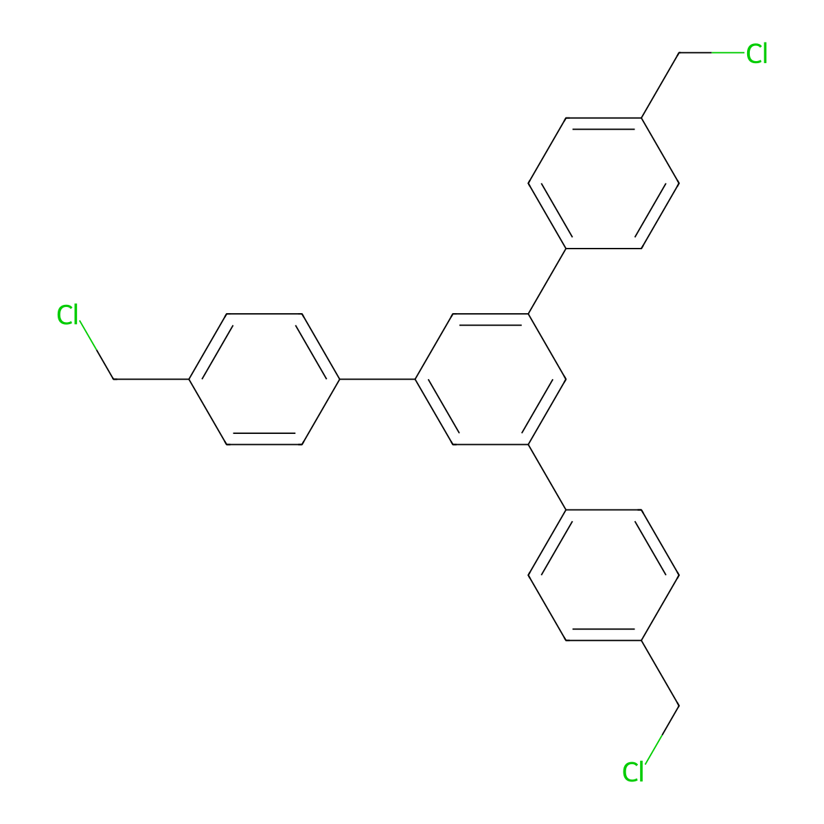 1,3,5-Tris[4-(chloromethyl)phenyl]benzene molecular structure, CAS 66449-09-0