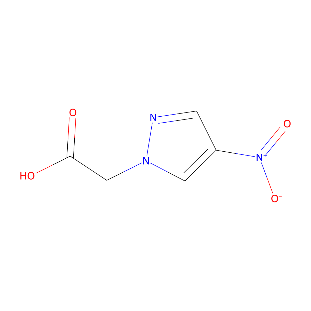 2-(4-nitro-1H-pyrazol-1-yl)acetic acid molecular structure, CAS 6645-69-8