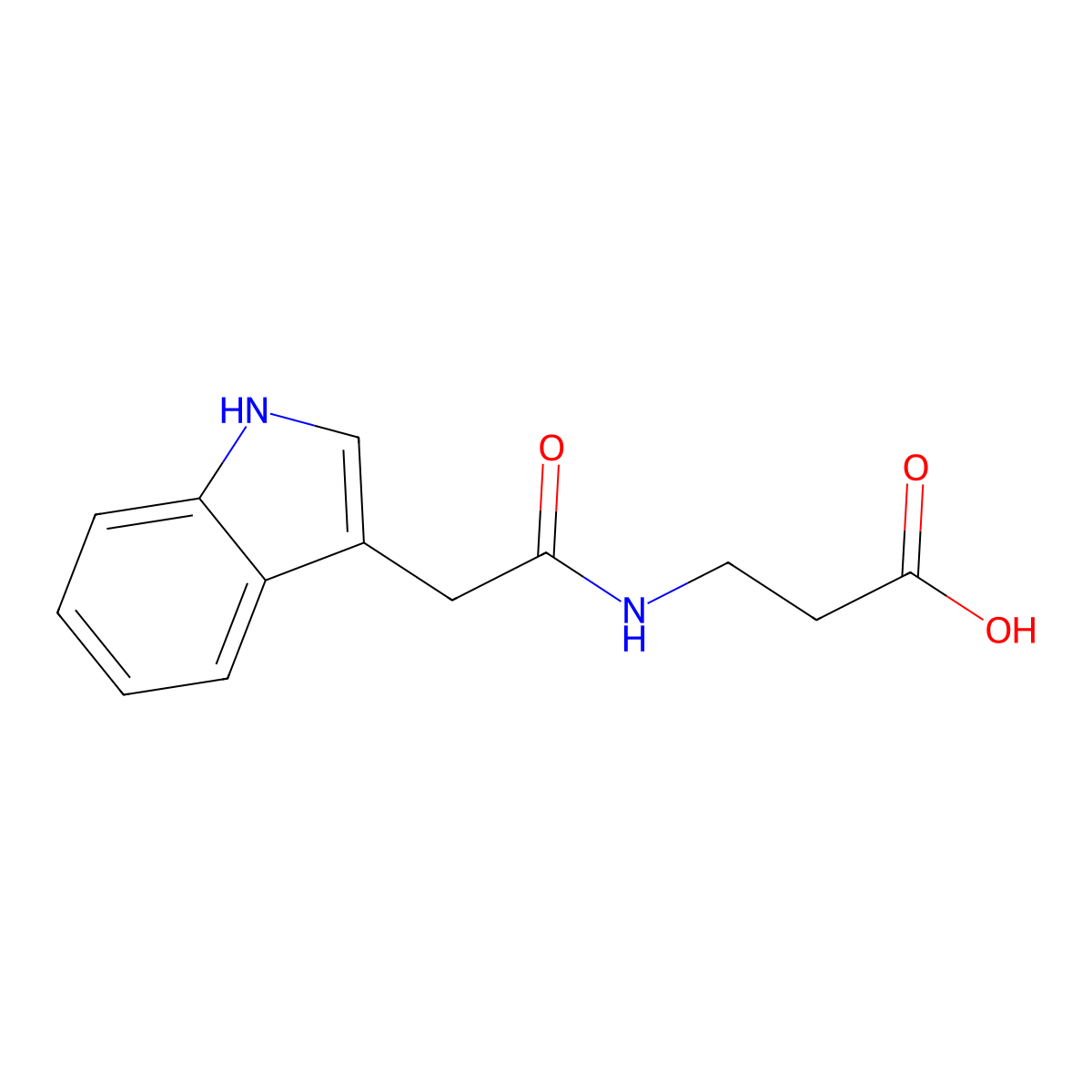 N-Indolylacetyl-beta-alanine molecular structure, CAS 66451-70-5