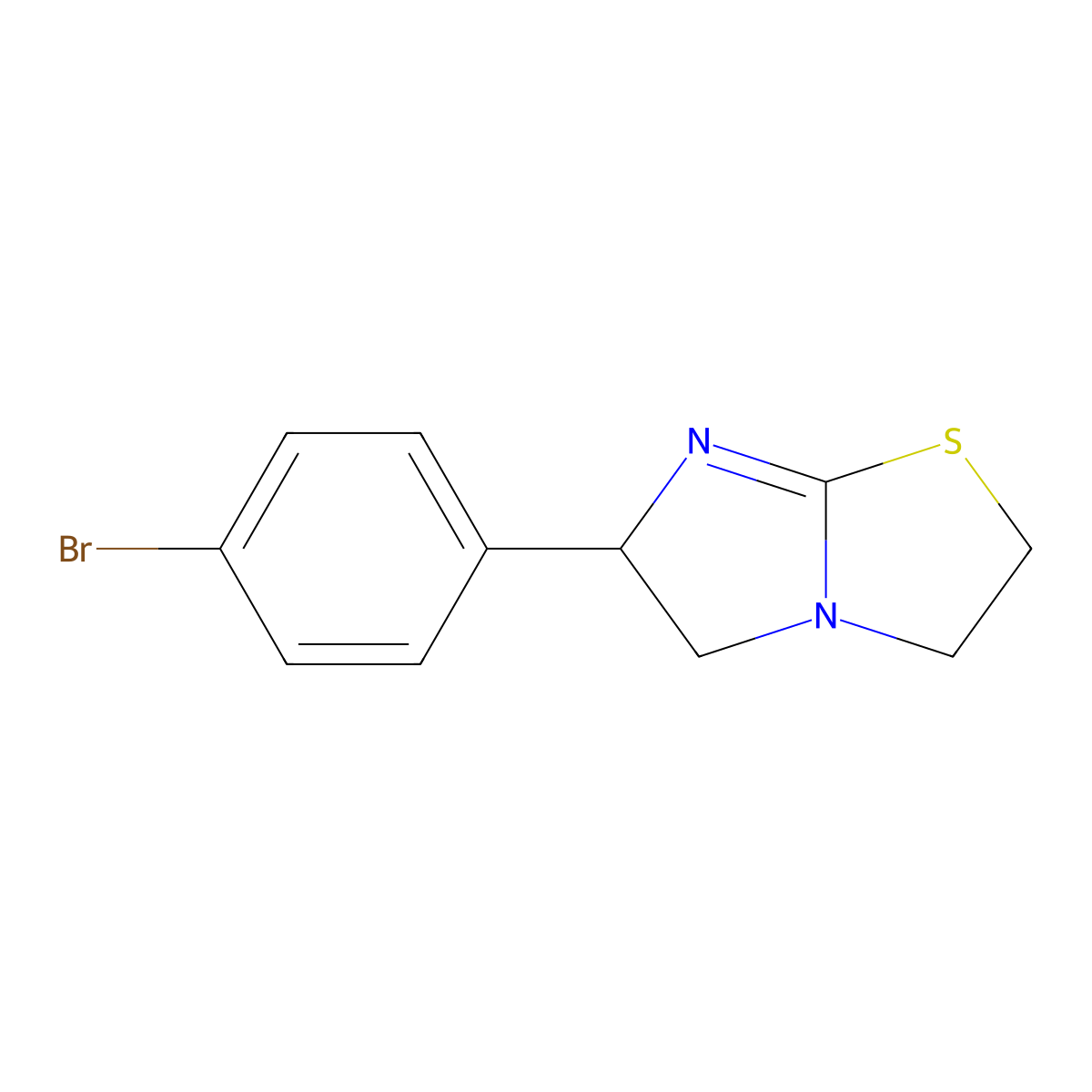 4-Bromotetramisole molecular structure, CAS 6646-46-4