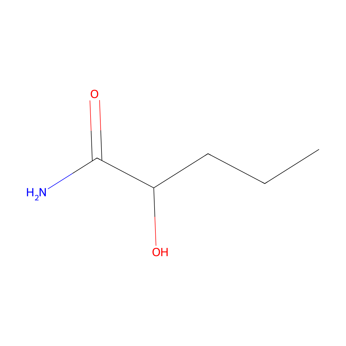2-Hydroxypentanamide molecular structure, CAS 66461-72-1