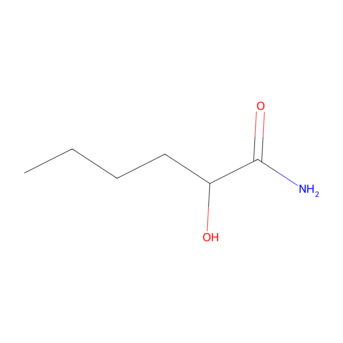 Hexanamide, 2-hydroxy- molecular structure, CAS 66461-73-2