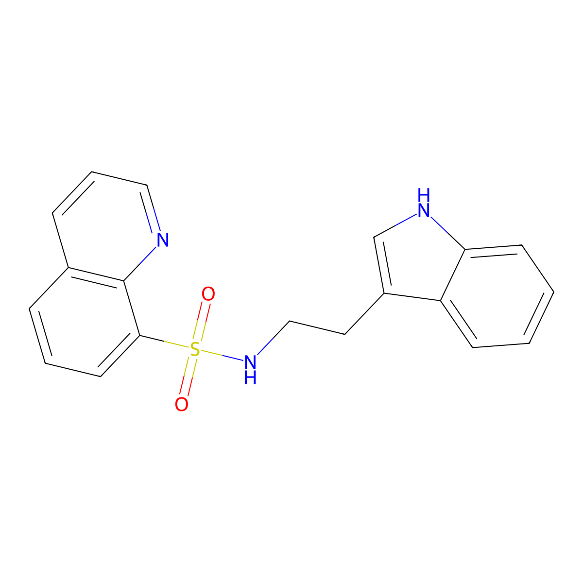 N-[2-(1H-indol-3-yl)ethyl]-8-quinolinesulfonamide molecular structure, CAS 66462-93-9
