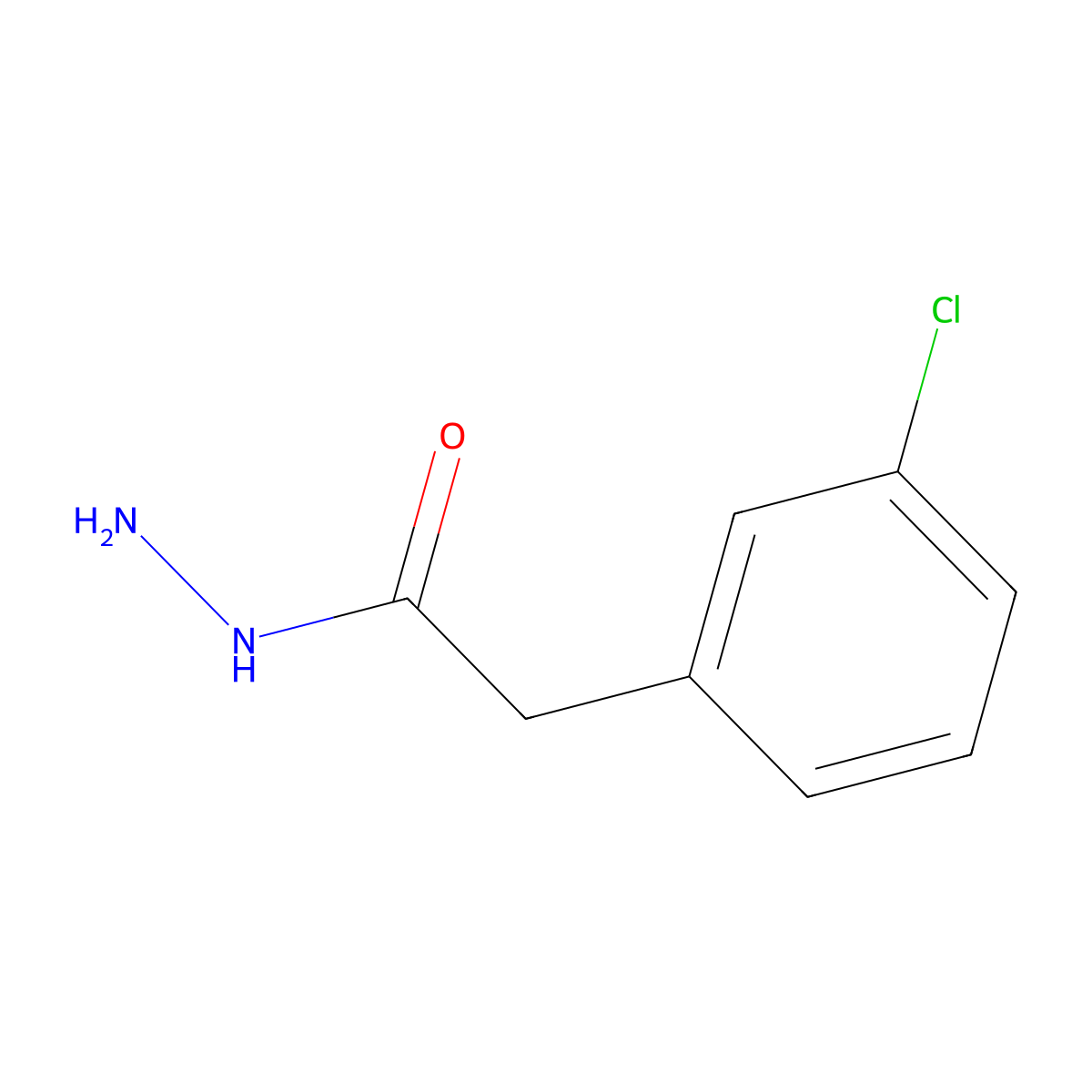 2-(3-Chlorophenyl)acetohydrazide molecular structure, CAS 66464-86-6
