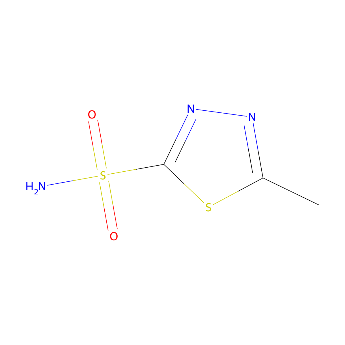 5-Methyl-1,3,4-thiadiazole-2-sulfonamide molecular structure, CAS 66464-90-2