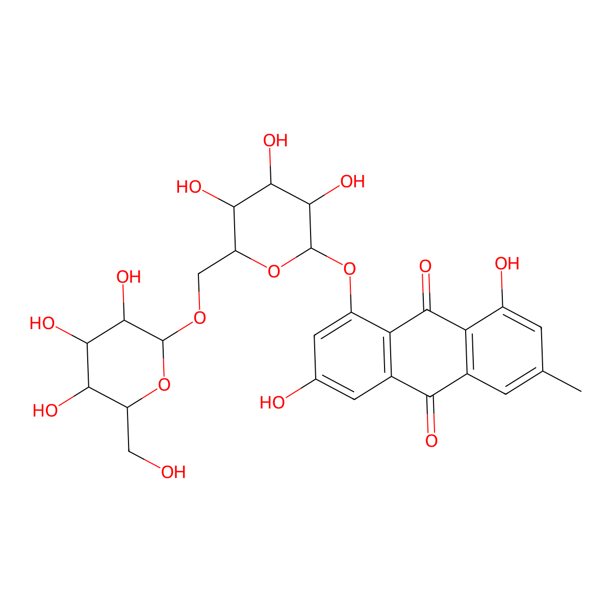 Emodin-8-o-beta-gentiobioside molecular structure, CAS 66466-22-6