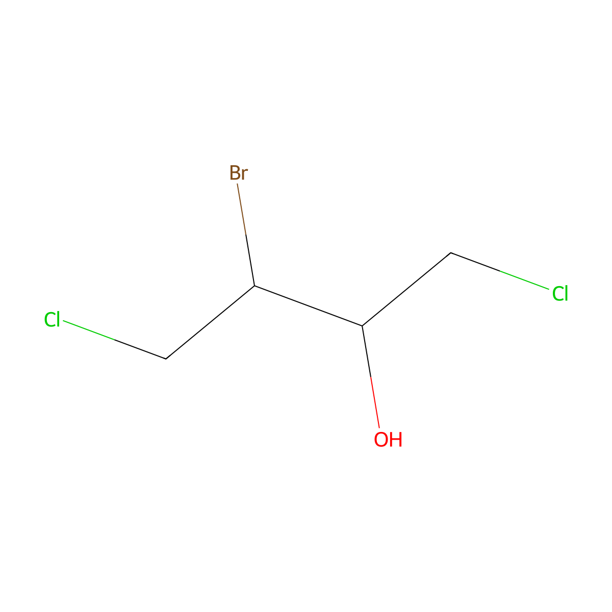 3-Bromo-1,4-dichlorobutan-2-ol molecular structure, CAS 66466-57-7