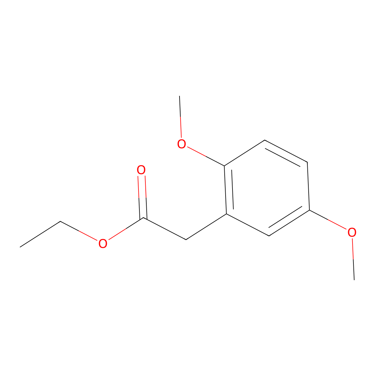 Ethyl 2,5-dimethoxyphenylacetate molecular structure, CAS 66469-86-1