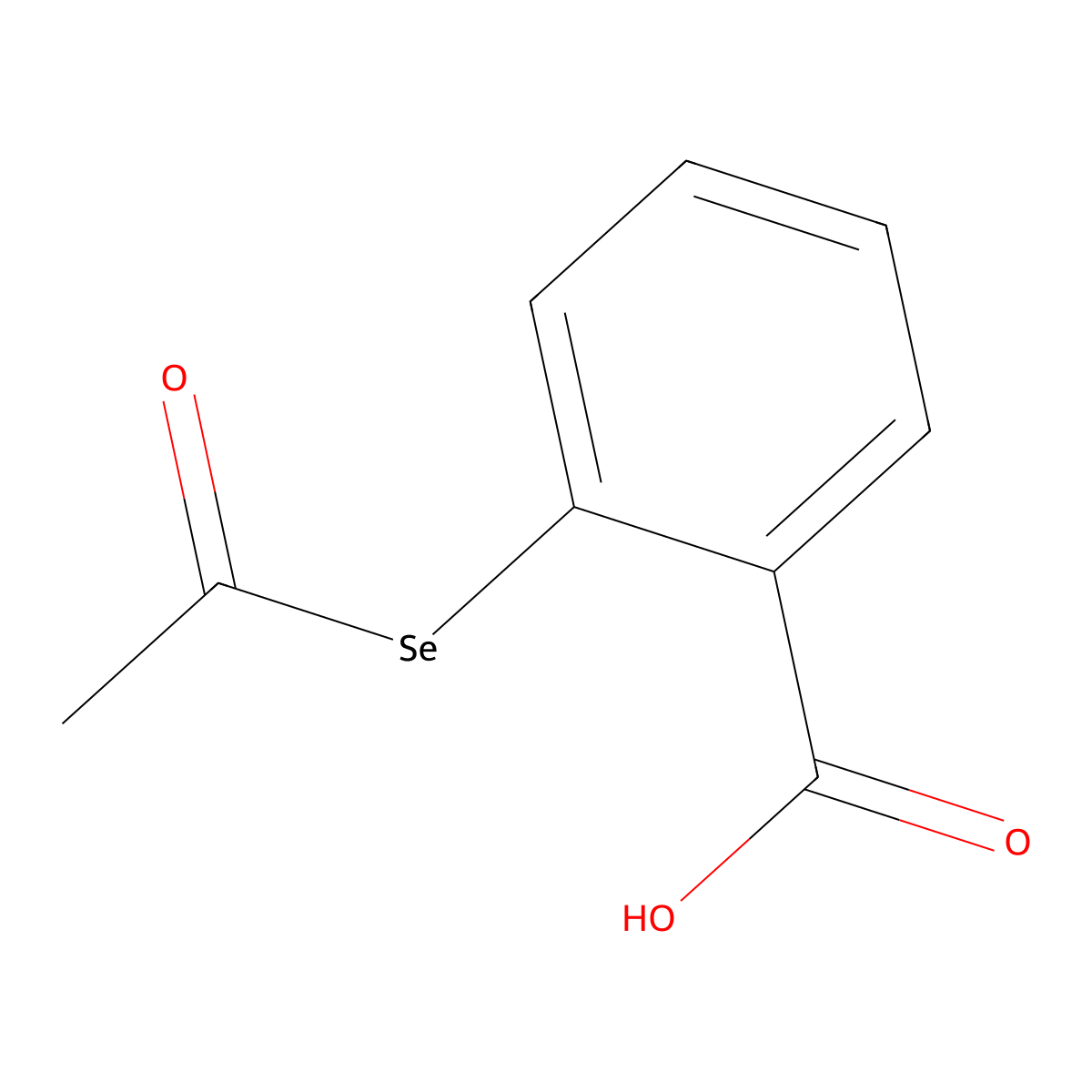 Selenoaspirine molecular structure, CAS 66472-85-3