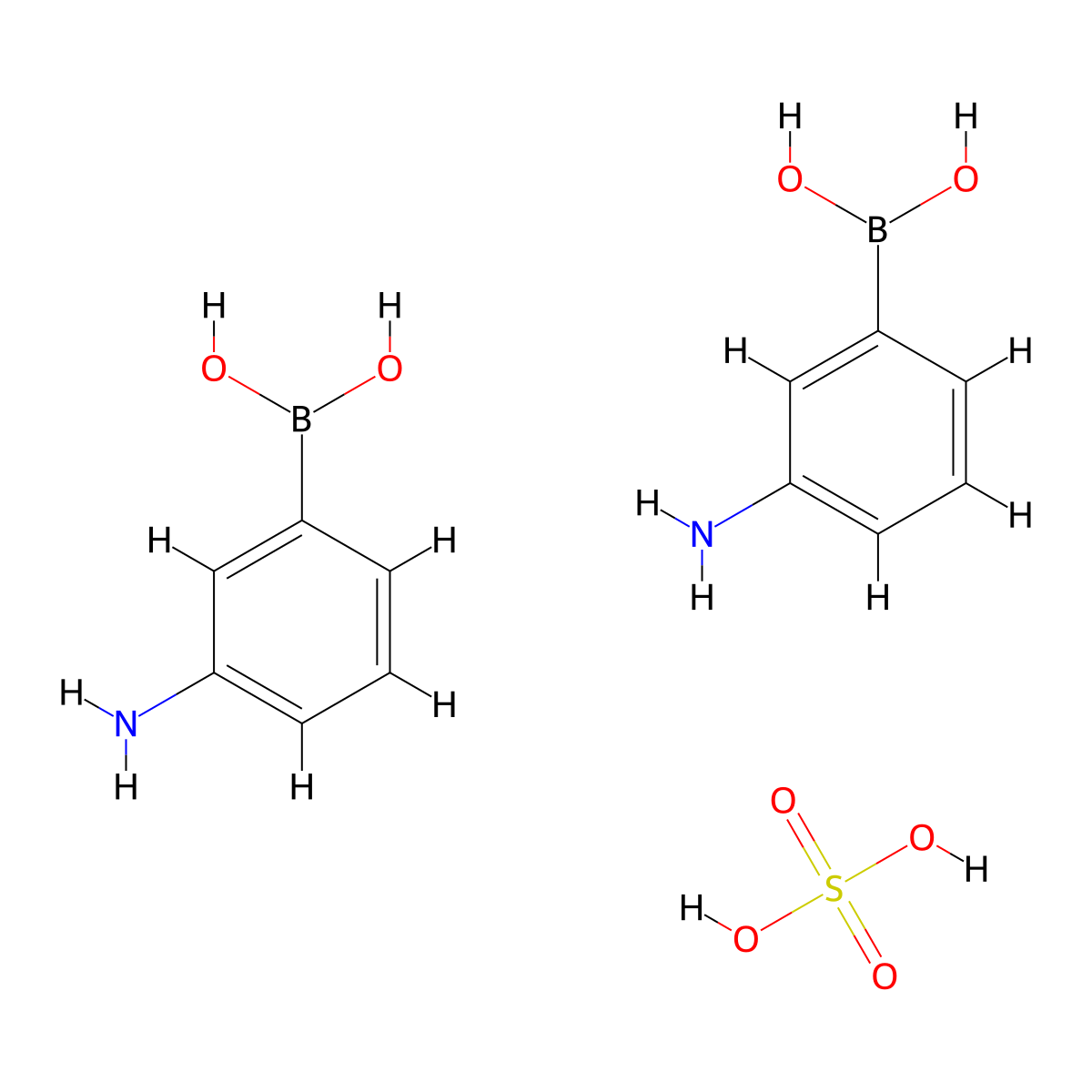 3-Aminophenylboronic Acid Hemisulfate molecular structure, CAS 66472-86-4