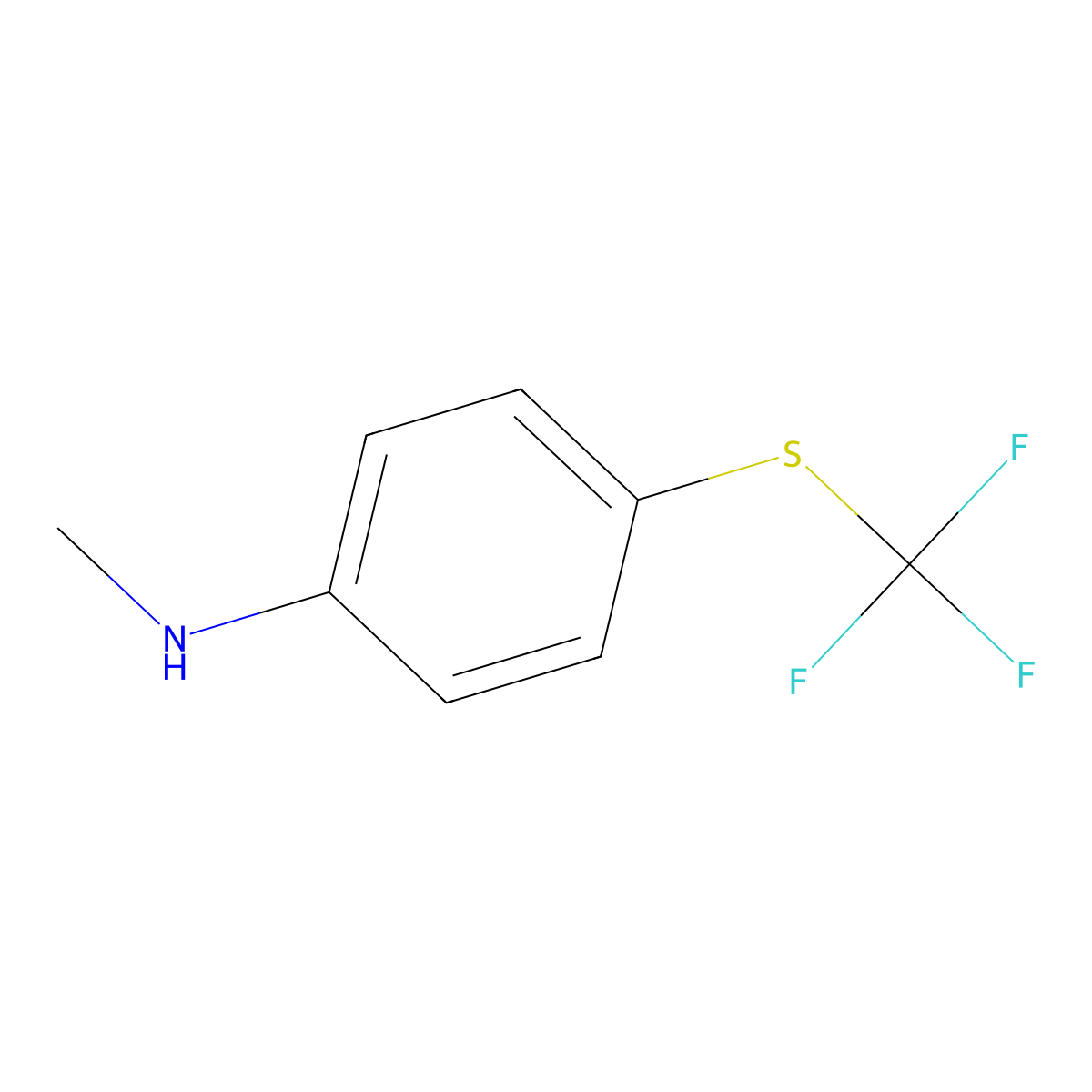N-methyl-4-(trifluoromethylthio)-aniline molecular structure, CAS 66476-46-8