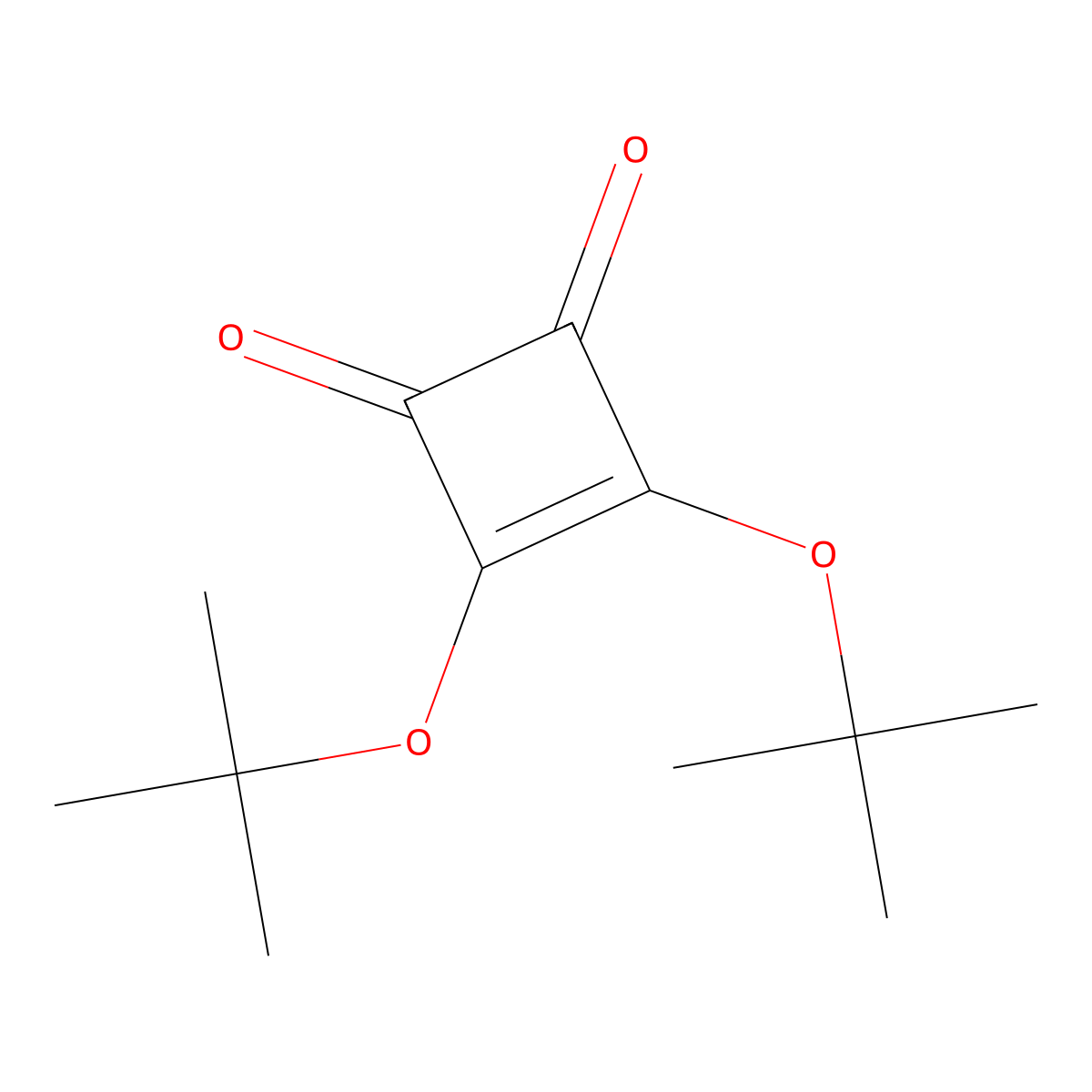 3,4-Di-tert-butoxycyclobut-3-ene-1,2-dione molecular structure, CAS 66478-66-8