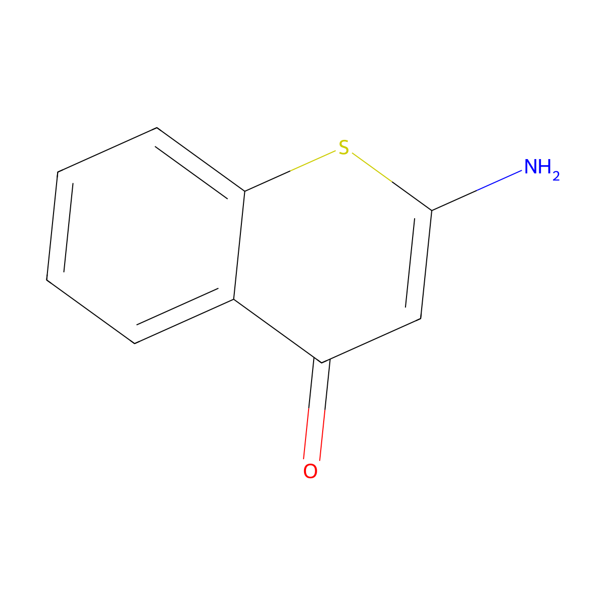 2-amino-4H-thiochromen-4-one molecular structure, CAS 66480-61-3