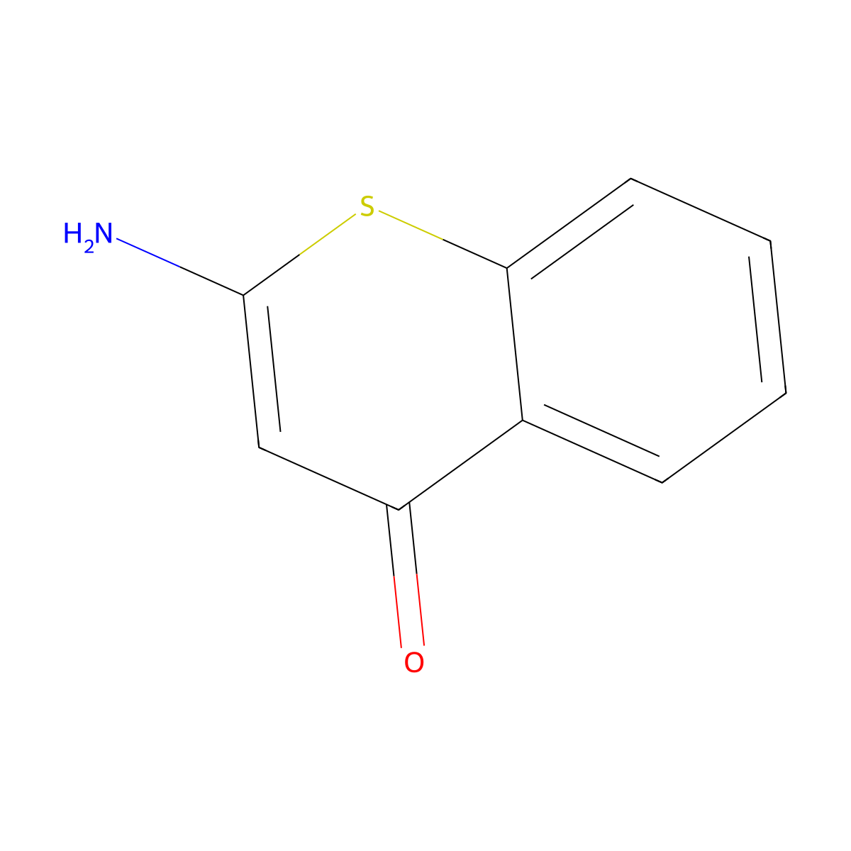 2-amino-4H-thiochromen-4-one molecular structure, CAS 66480-61-3