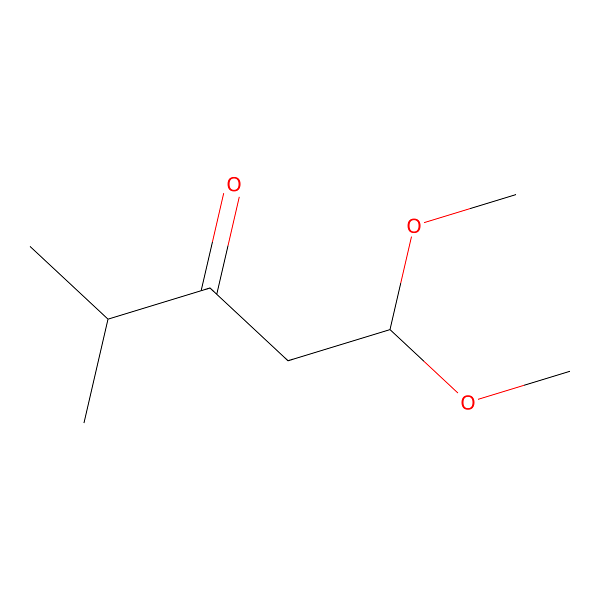 1,1-Dimethoxy-4-methylpentan-3-one molecular structure, CAS 66480-84-0
