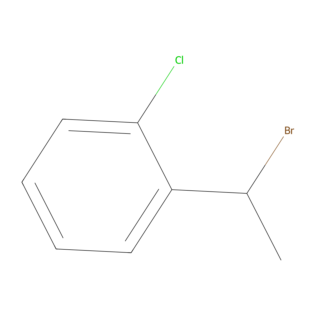 1-(1-Bromoethyl)-2-chlorobenzene molecular structure, CAS 66481-74-1