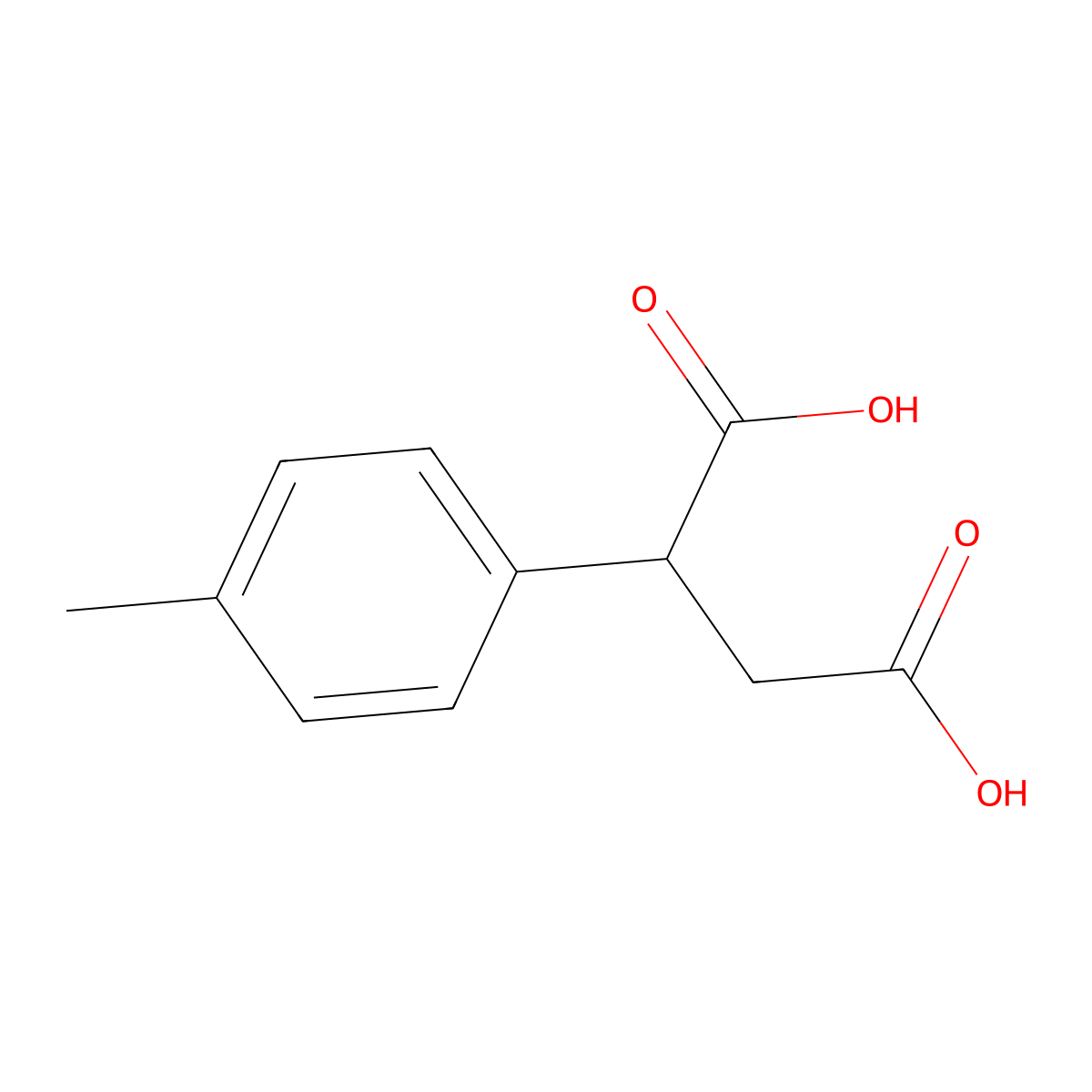 2-(4-methylphenyl)butanedioic Acid molecular structure, CAS 66483-40-7