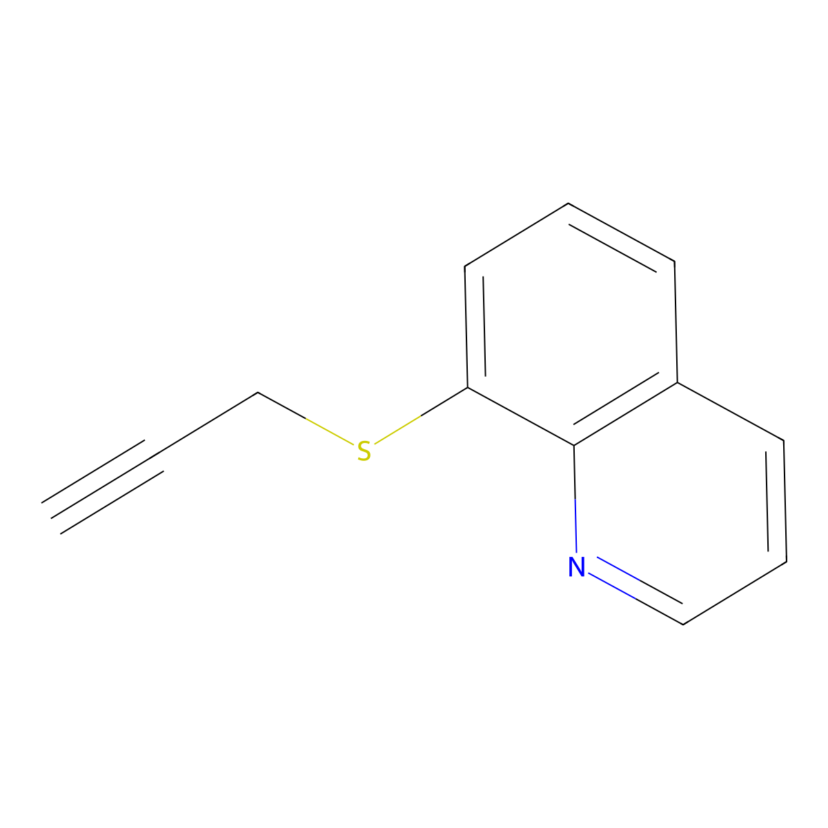 8-Prop-2-ynylsulfanylquinoline molecular structure, CAS 66486-99-5