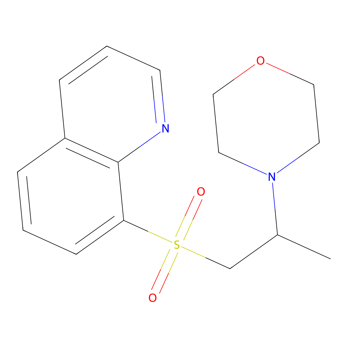 8-{[2-(Morpholin-4-yl)propyl]sulfonyl}quinoline molecular structure, CAS 66487-01-2