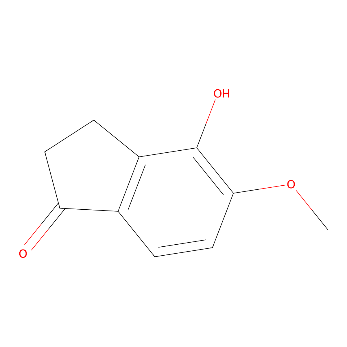 4-Hydroxy-5-methoxy-1-indanone molecular structure, CAS 66487-71-6
