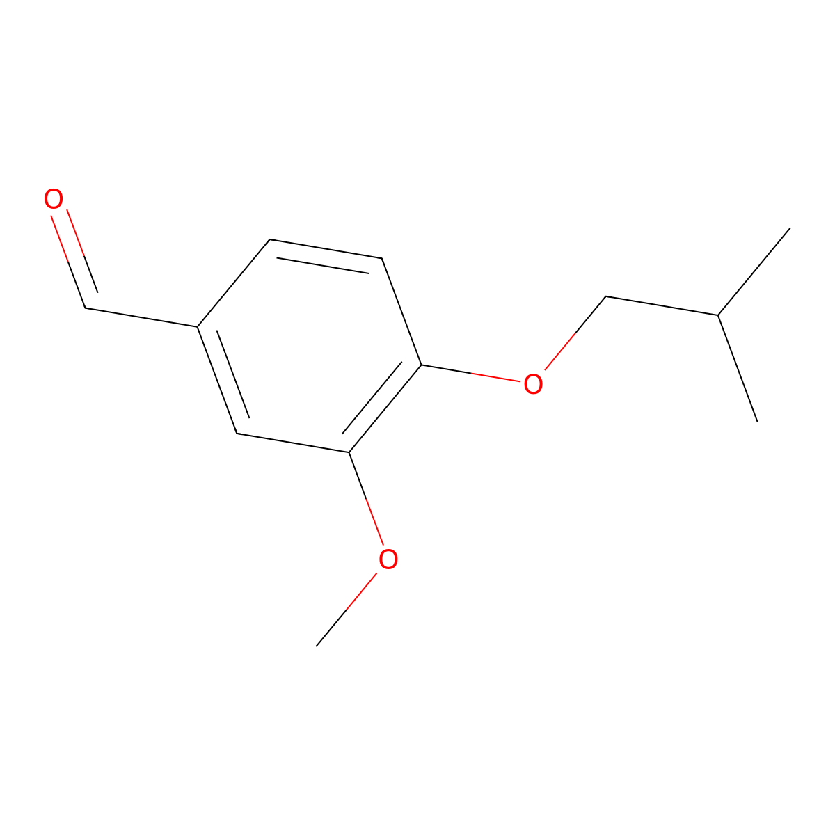 4-Isobutoxy-3-methoxybenzaldehyde molecular structure, CAS 66488-79-7