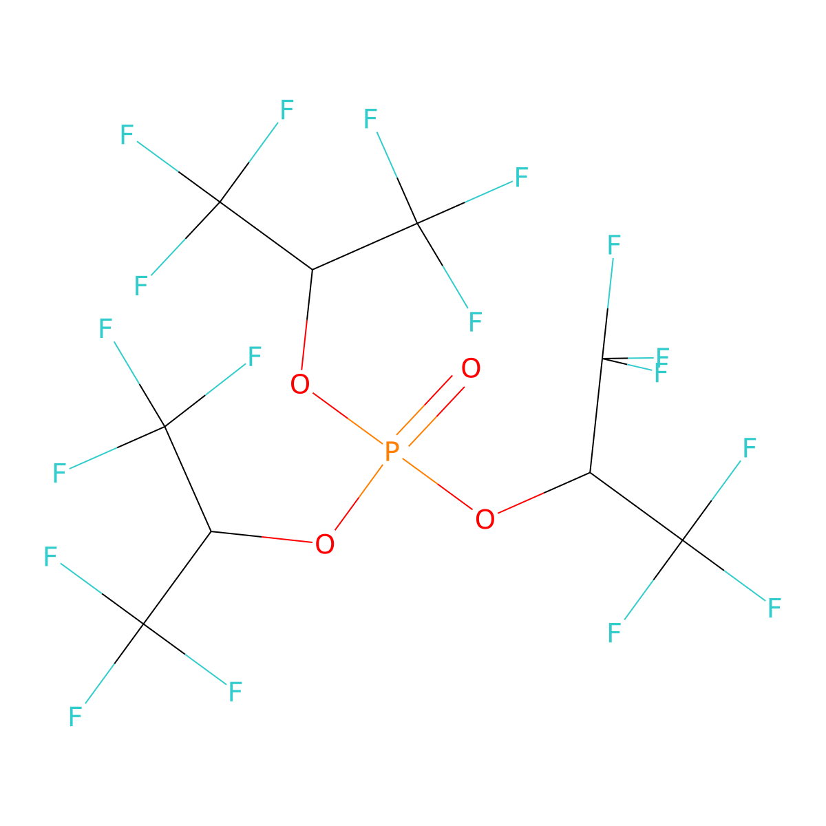 Tris(1,1,1,3,3,3-hexafluoro-2-propyl) Phosphate molecular structure, CAS 66489-68-7